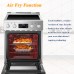 Lanbo 2.9 Cu.Ft Freestanding Electric Range with Air Fry Function, Stainless Steel