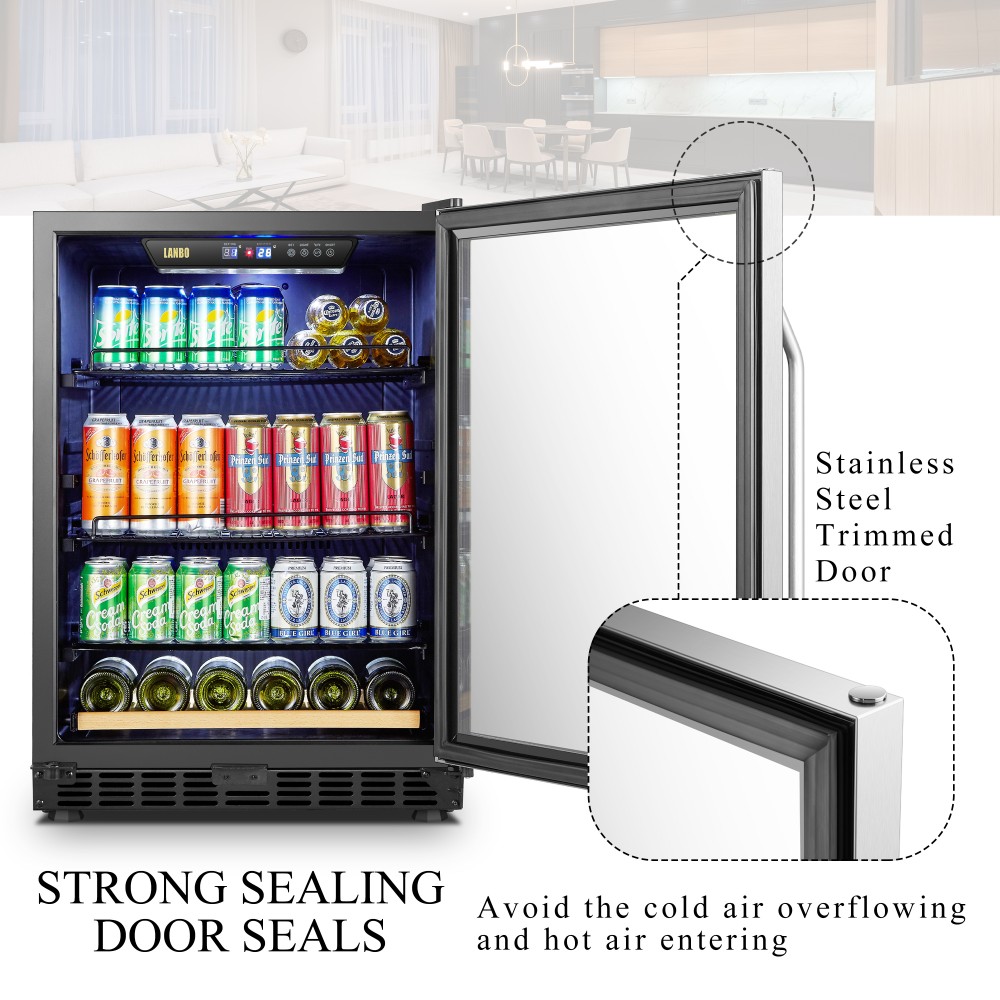 Beverage Refrigerator and Cooler, 110Can Mini fridge, with
