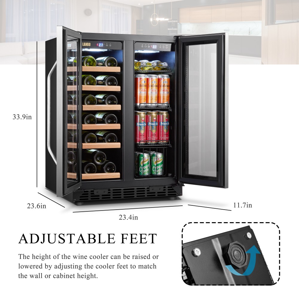 STAIGIS Mini Beverage Refrigerator Freestanding, Small Drink Fridge for Home & Office, Glass Door