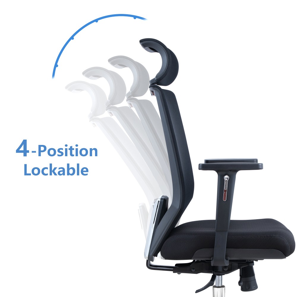 LANBO 26 in. Black High Back Adjustable Height Ergonomic Office