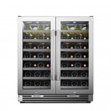 Lanbopro 62 Bottle Dual Door Wine Cooler - LP66D