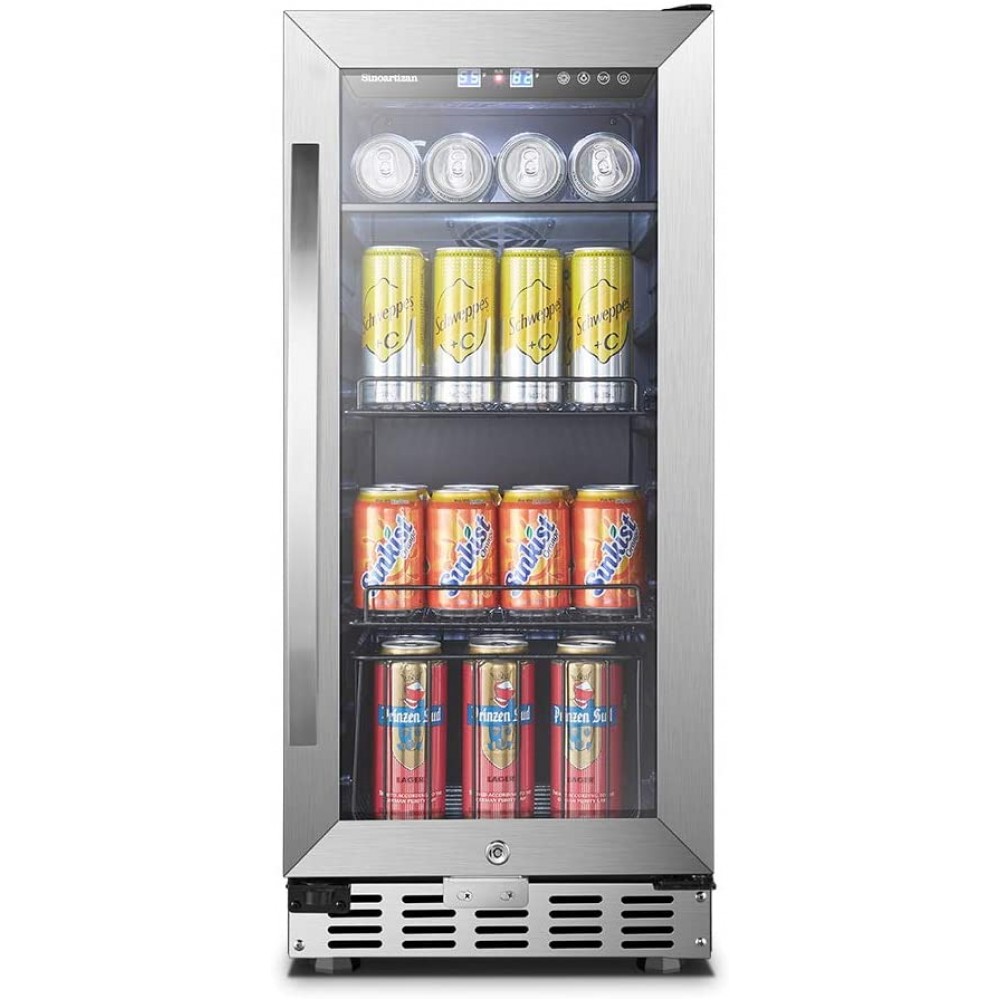 15 90 Can Stainless Steel Built In Compressor Beverage Refrigerator