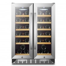Sinoartizan 36 Bottle Dual Door Wine Cooler Fridge ST-36D