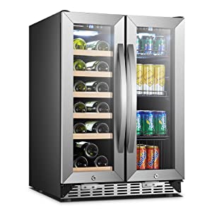 built-in wine and beverage cooler