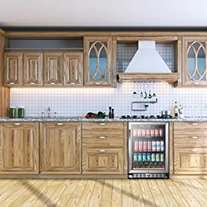 drink cooler with silver glossy front vent