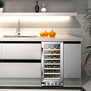 built-in wine cooler