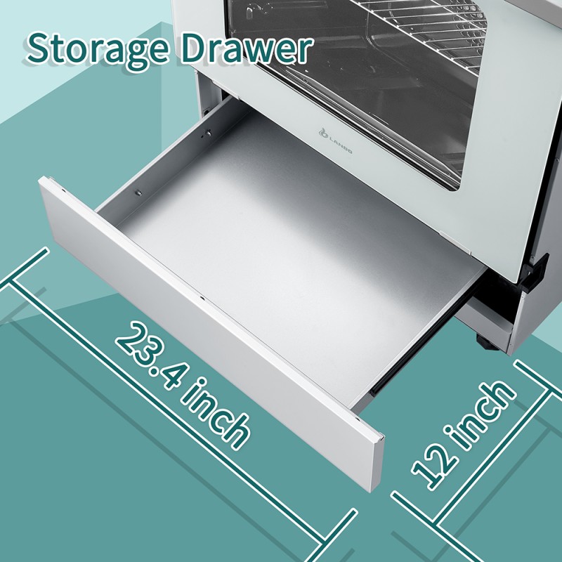 Lanbo 24 Inch Freestanding Electric Range - LB-ERK24RC-W