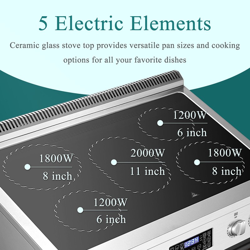 Lanbo 30 Inch Freestanding Electric Range - LB-ERT30RC-S