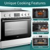 Lanbo 36 Inch Freestanding Electric Range - LB-ERT36RC-B