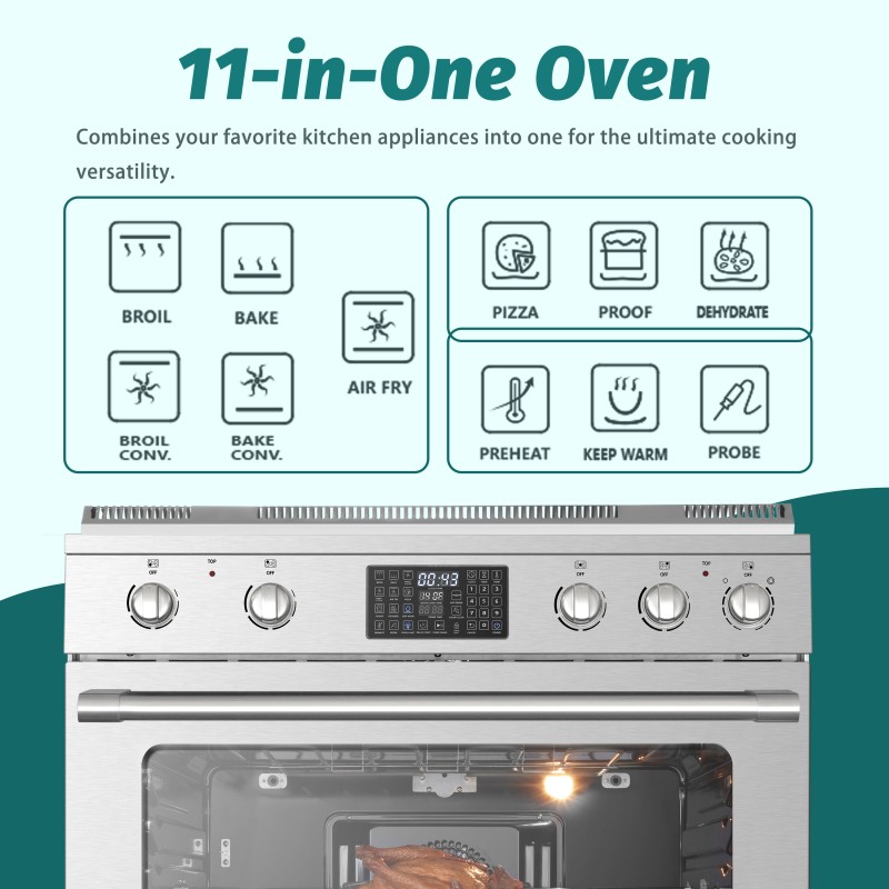 Lanbo 36 Inch Freestanding Electric Range - LB-ERT36RC-S