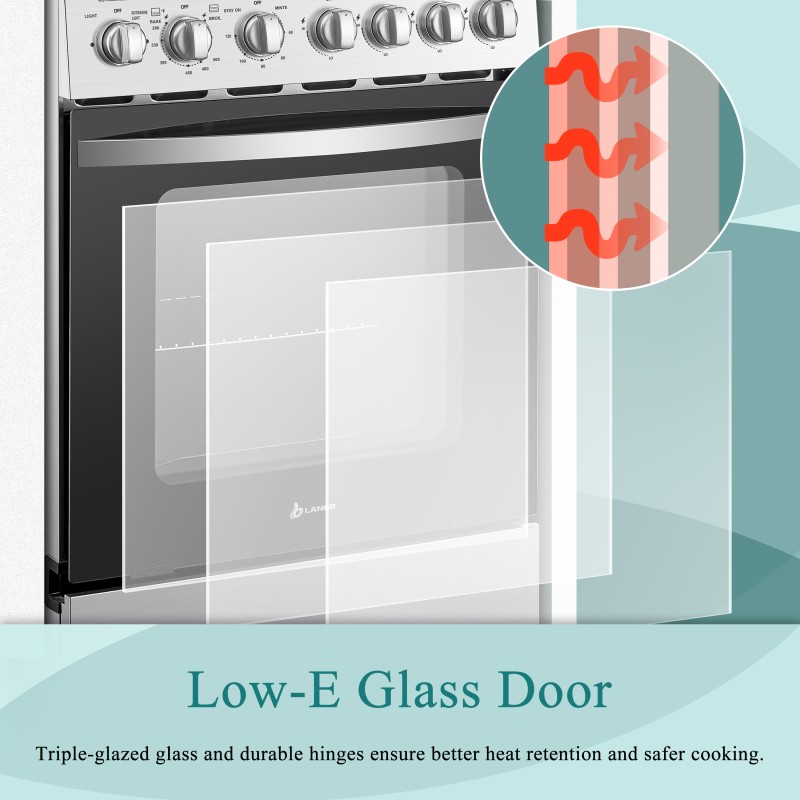 Lanbo 24 Inch 4 Burners Gas Range - LB-GK24RC-S
