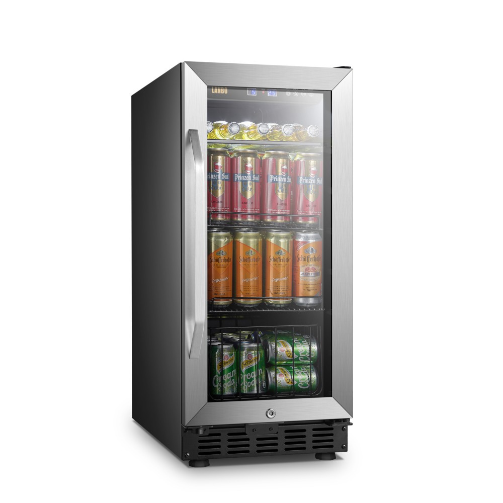LANBO Compact Beverage Refrigerator, 70 Cans Small Compressor