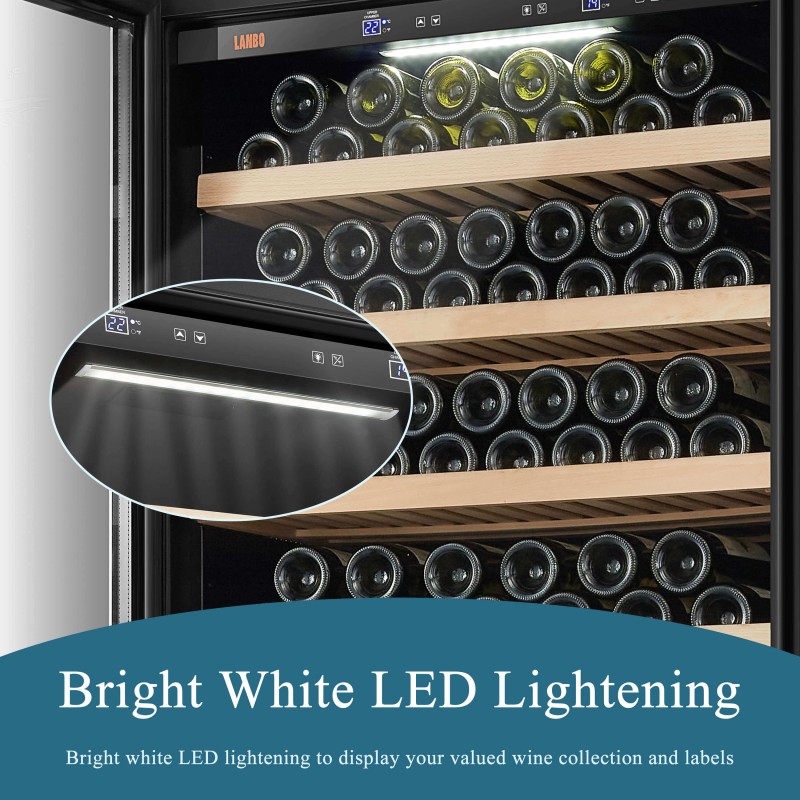 Lanbo 32 Inch 168 Bottles and 300 Cans Wine and Beverage Fridge - LW328TS